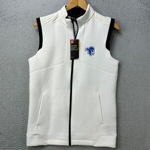 NEW Seton Hall Pirates Cold Gear Mens Small Storm Golf Vest White Under Armour